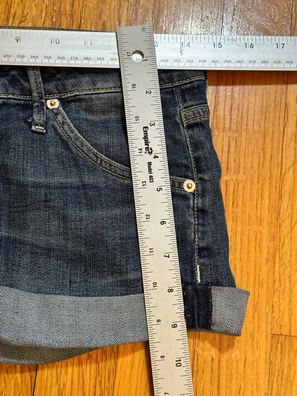 Hudson Croxley  Cuffed Short Denim Jeans Flap Pockets Stretch 26(#) - Picture 6 of 11